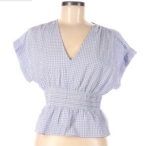 Madewell blue gingham top